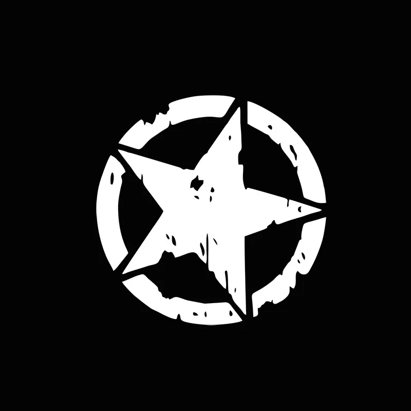 Autoaufkleber Pentagramm Wasserdicht und Sonnenschutz Persönlichkeits-Interessanter Aufkleber Militär-Armee-Stern Motorhaubenaufkleber Auto-Zubehör – Detail 7