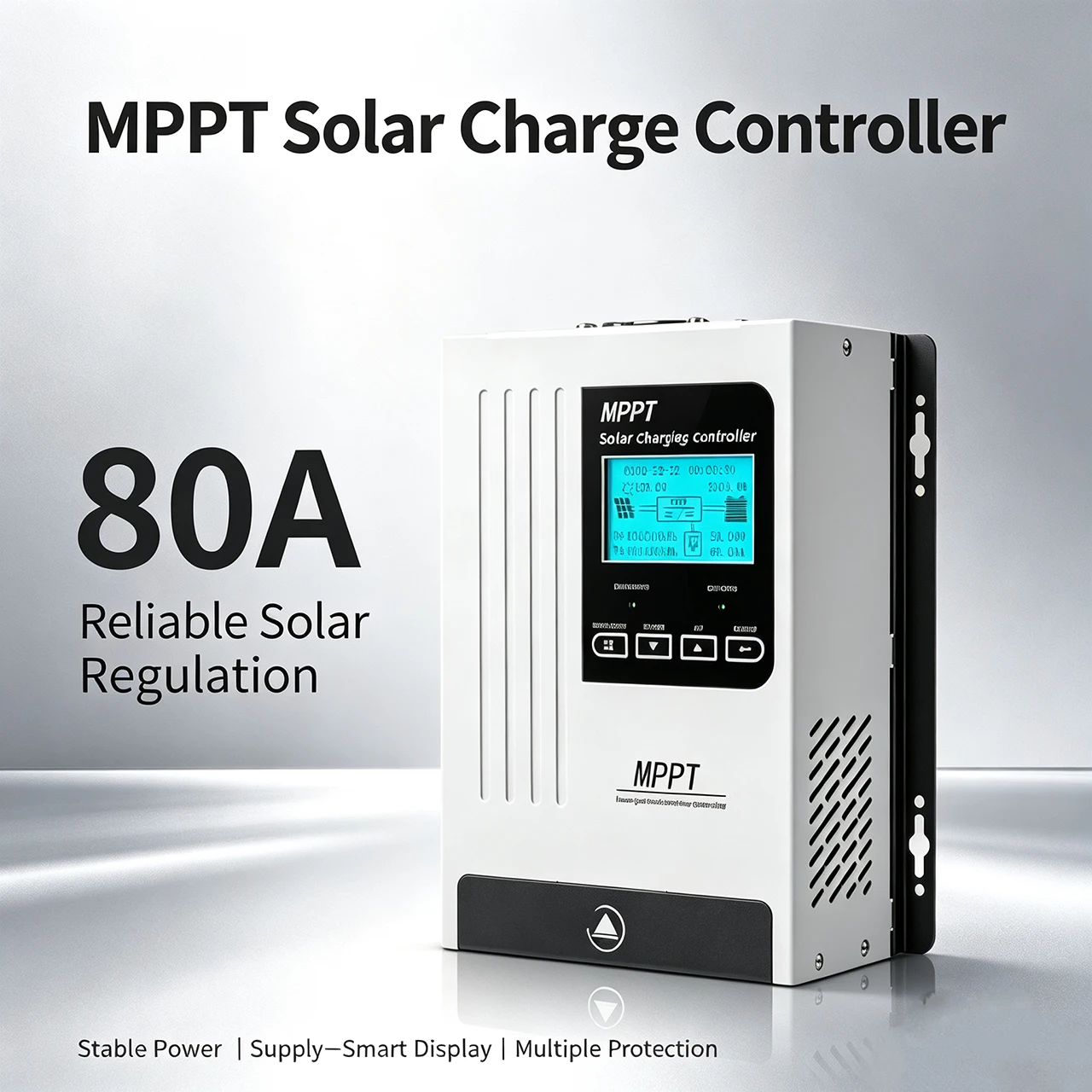 MPPT  80A MPPT  12V 24V 48V for Solar Panels,  Smart Solar Charge Controller  MPPT LiFePO4 Lithium Battery, LCD Screen
