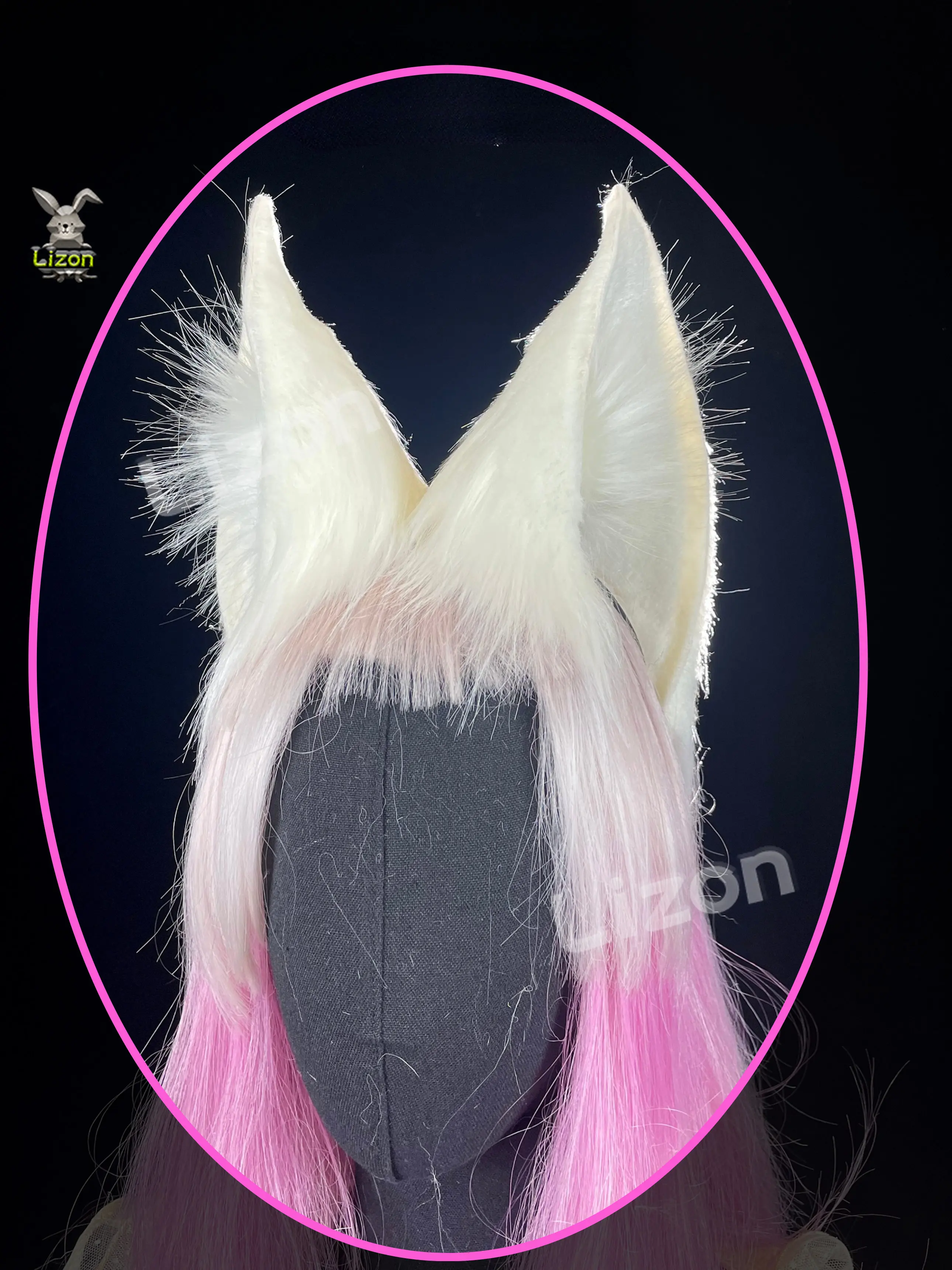 Anime Fox Tail Cosplay Elektrische staart Draadloze afstandsbediening Witte Fox Tail Zwarte dieren Staarten Oren Handgemaakte harige grote staart - afbeelding 1