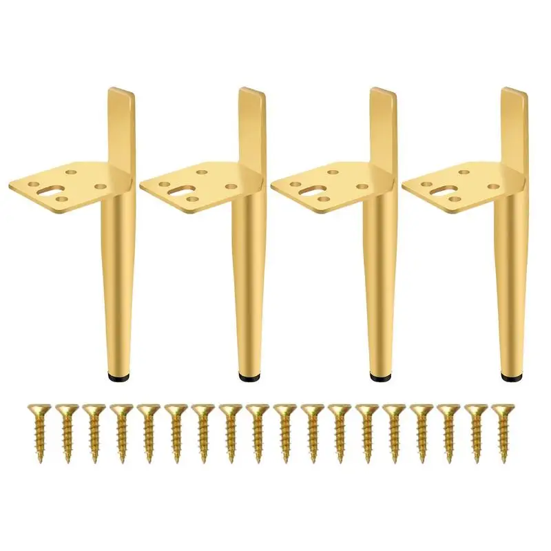 4pcs Legs For Furniture Metal Sofa TV Cabinet Feet Bathroom Cabinet Bed Support Legs Coffee Table Replacement Legs Hardware