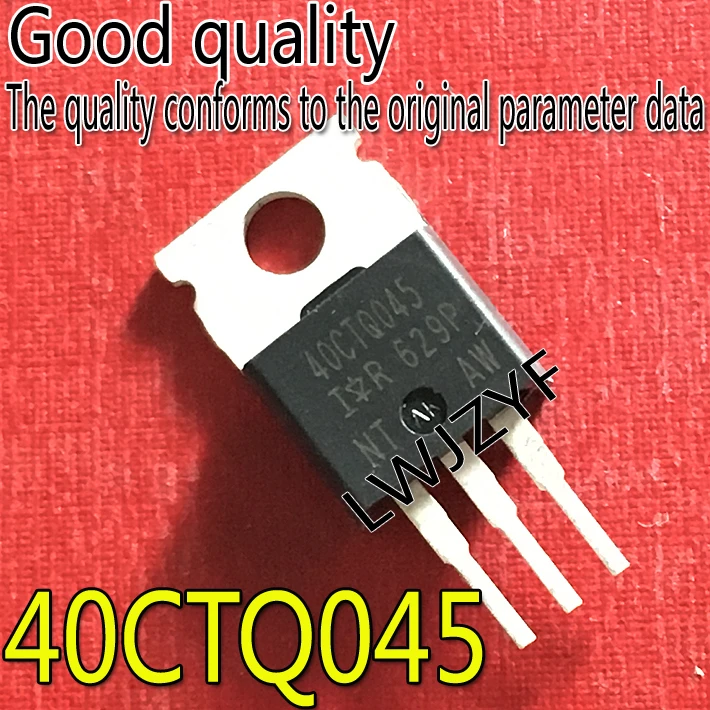 (1Pieces) New  original large chip 40CTQ045 40CTQ045PBF TO-220 40A 45V  MOSFET Fast shipping