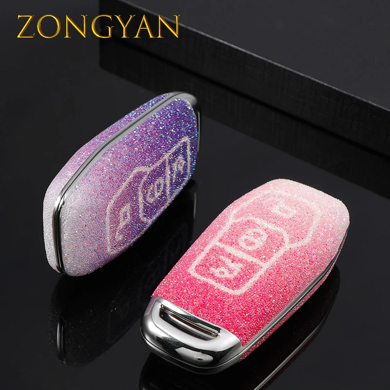 

Hand-Made Diamond Car Key Cover Case Shell For Ford F-150 Mondeo Galaxy S-Max Explorer Ranger 2015 -2018 Keychain Accessories