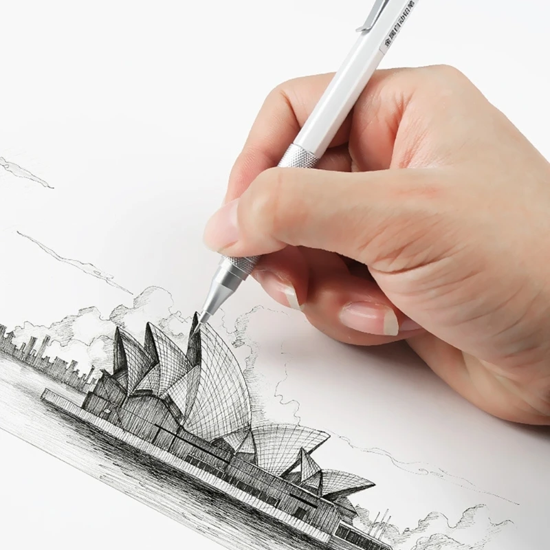 Conjunto lápis desenho com estojo mecânico lápis desenho automático d0ua