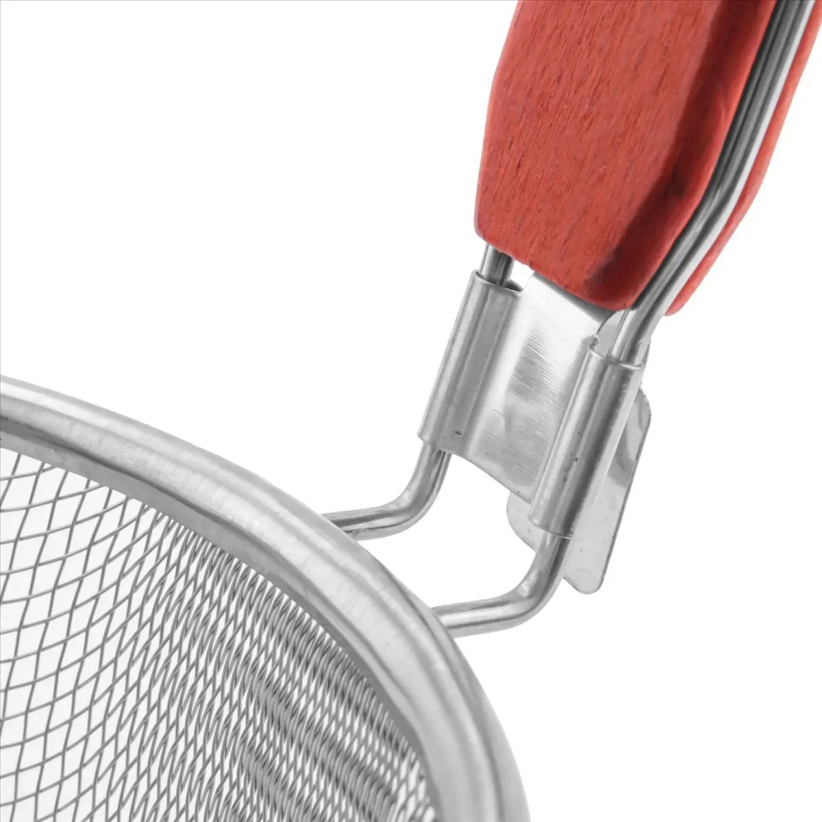 KSOL Wooden Handle Stainless Steel Kitchen Ware Dumplings Noodles Mesh Strainer 5.3