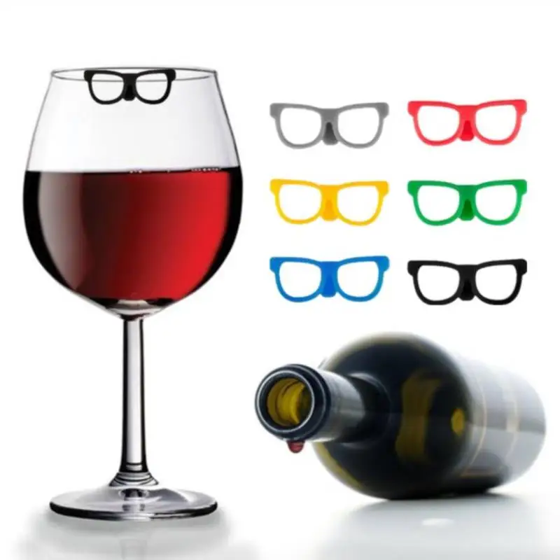 

6/12Pcs Small Man Drink Markers Wine Glass Tags Drink Charms Cocktail Picks Gel Small Man Wine Cup Marker Red Wine Cup Mark