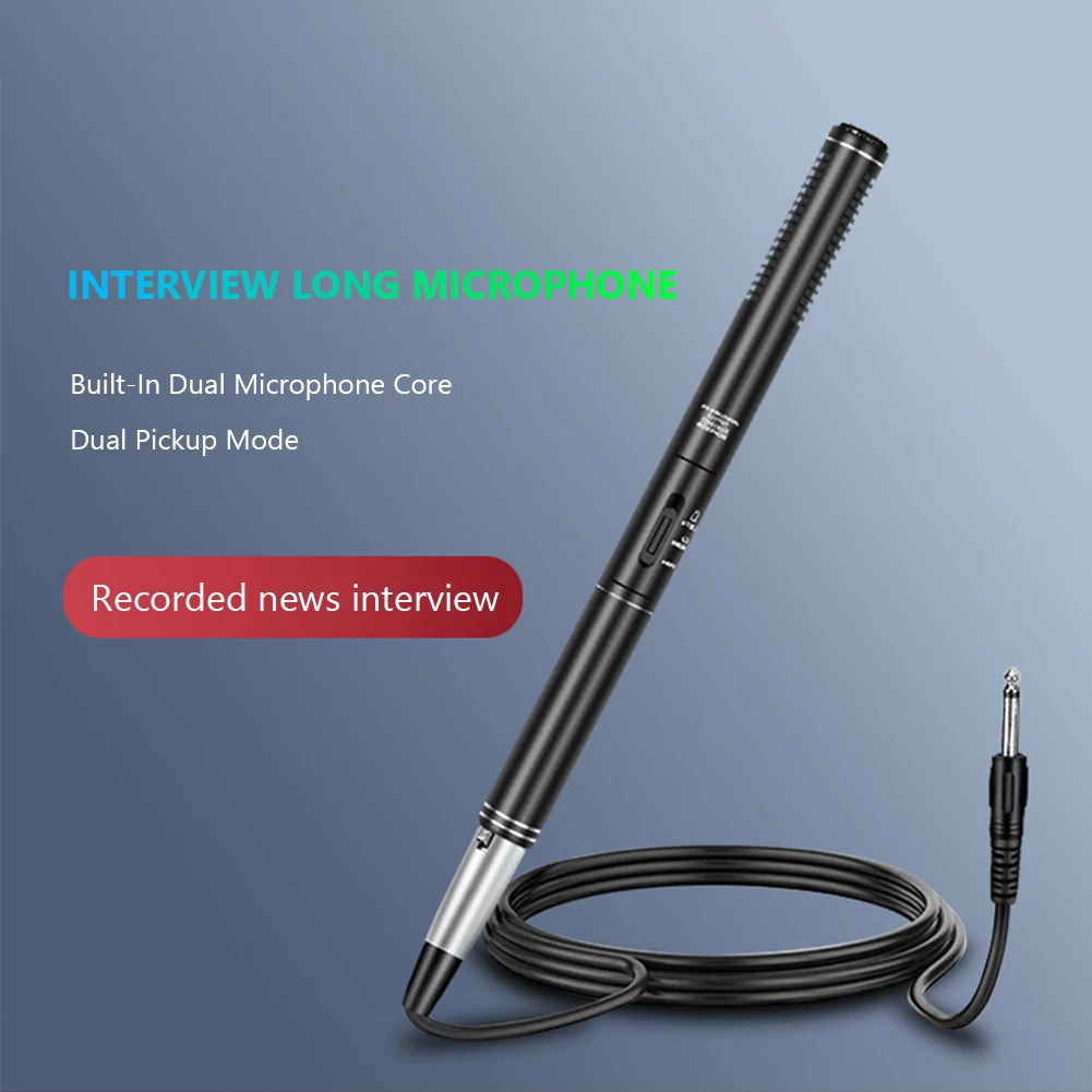 Professional Condenser Microphone Interview Recording Youtube Live Mic for DSLR