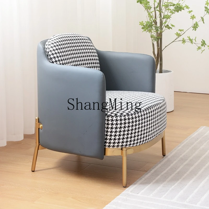

SM simple modern sofa small apartment household sofa leisure chair metal single sofa