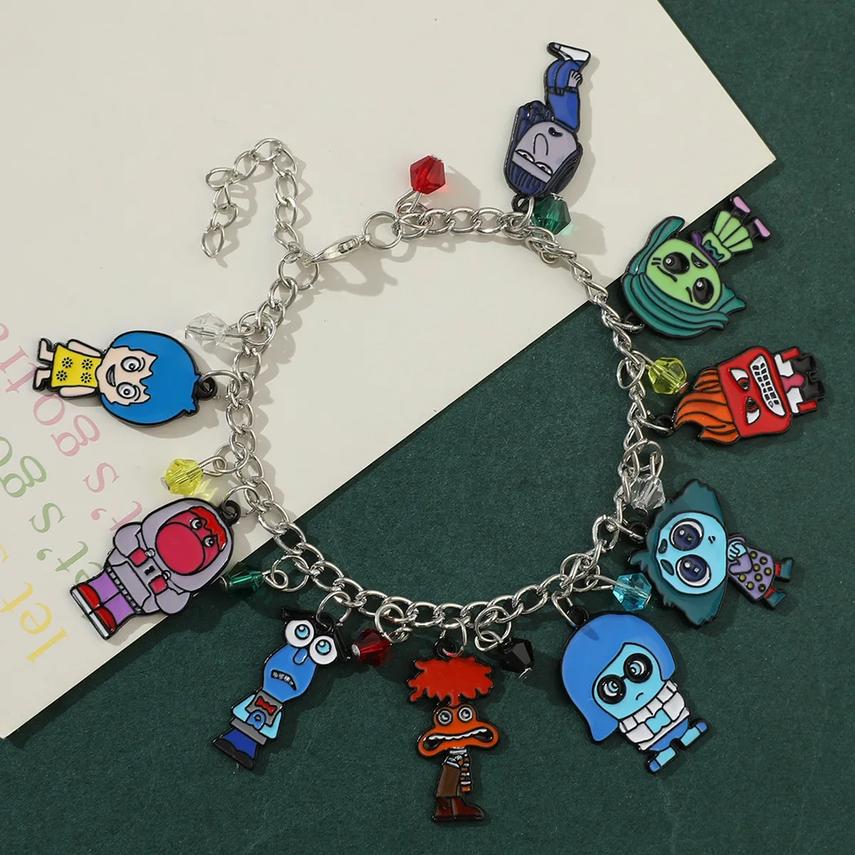 Disney Anime Inside Out 2 Bracelets Sadness Anxiety Anxiety Bangles Girls Charm Pandora Bracelet Jewelry Accessories Women Gift