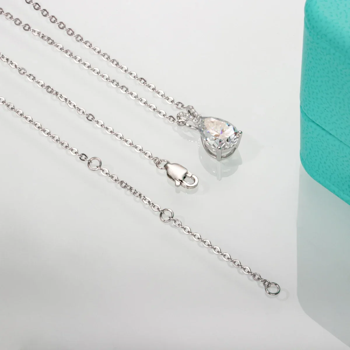 FCGJHW 2.5ct D Color Pear Cut Teardrop Moissanite Diamond Pendant Neckalce S925 Sterling Silver Necklace Jewelry 2026