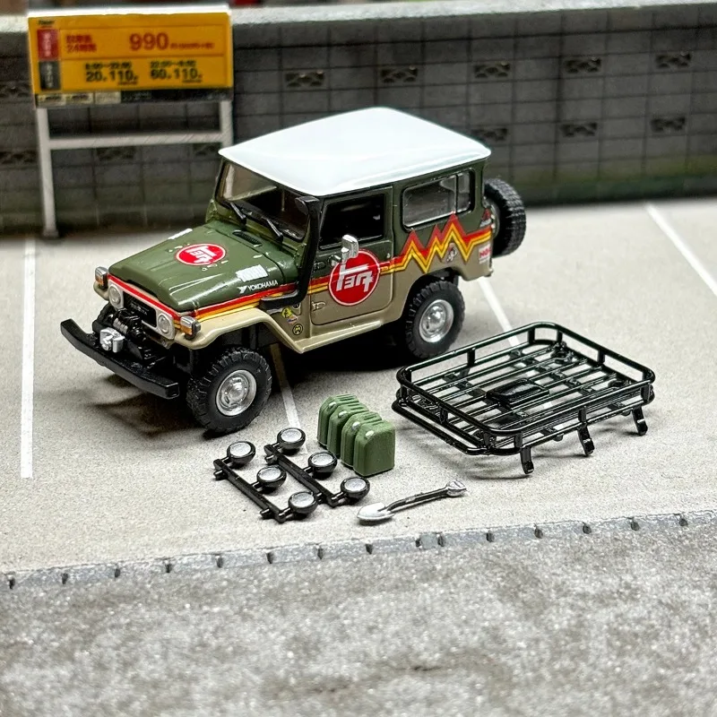 Rhino Model 1/64 New Toyota Land Cruiser FJ40 Alloy Toy Motor Vehicle Diecast Metal Model Gifts