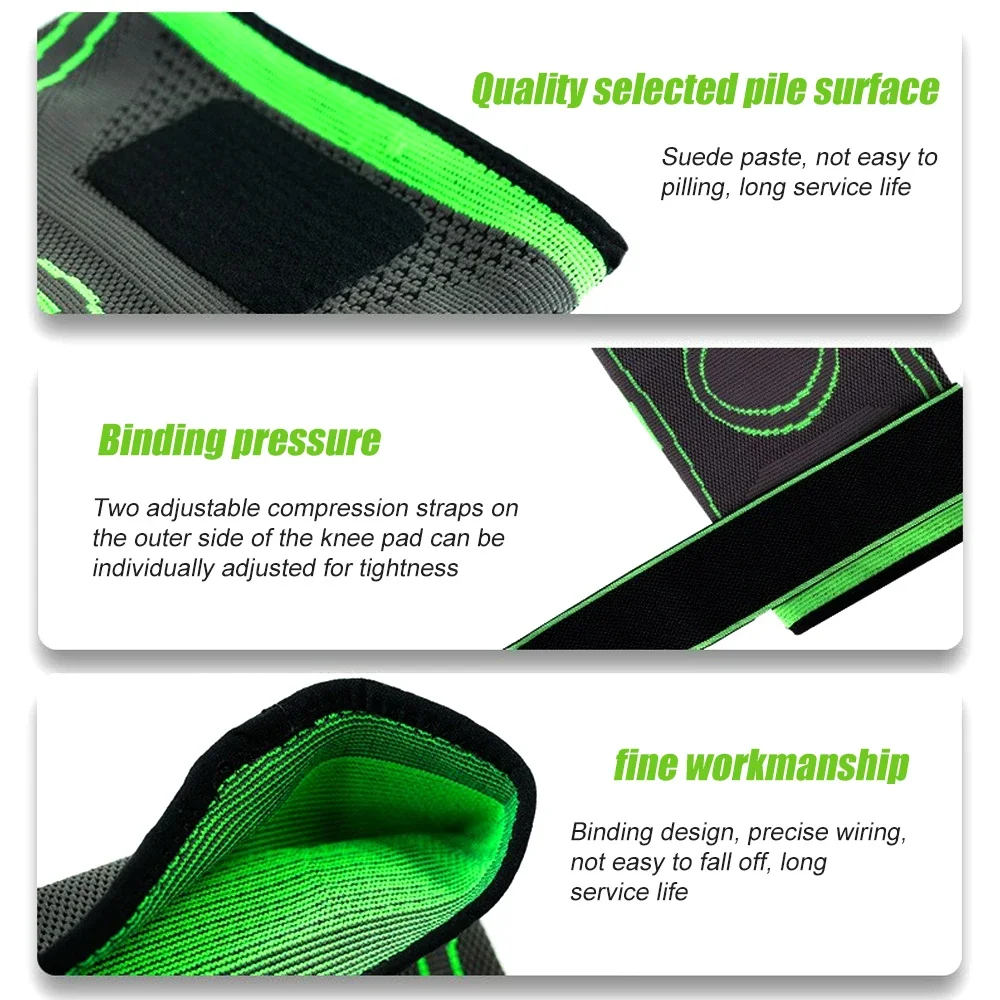 Professional Knee Brace Sports Knee Pads Men Women for Arthritis Joints Protector Fitness Compression Sleeve for Running Workout