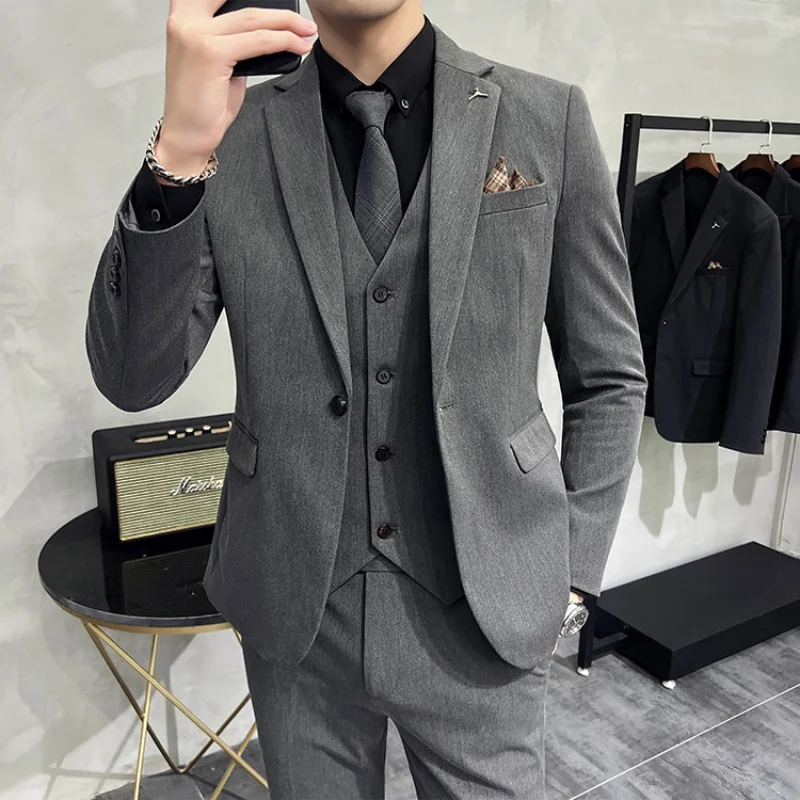 

2346 Long sleeve suit suit men formal civil service interview