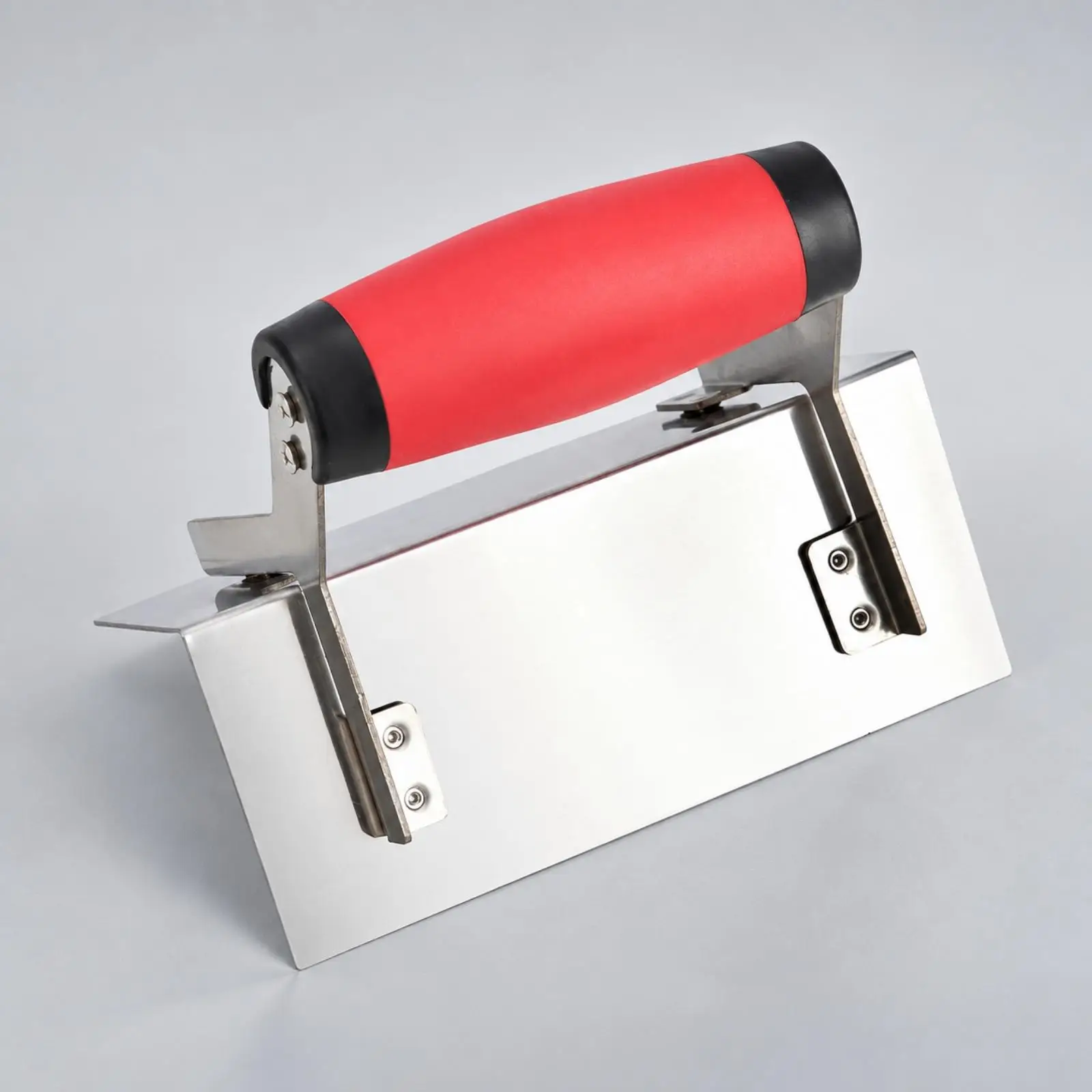 Durable Stainless Steel Wall Corner Trowel with Rubberized Handle for Plastering Putty Smoothing and Construction Edge Finishing