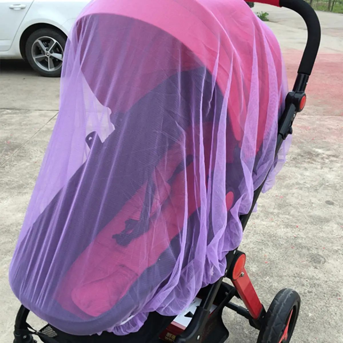 Mosquito Net Universal for Stroller Cradle Mesh Strollers Purple