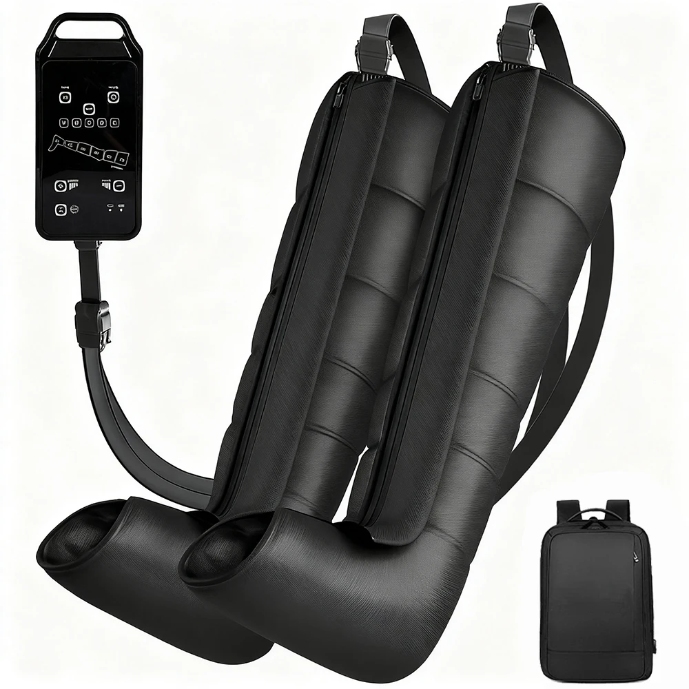 Air Recoveri Compression Therapy System Sports Recovery Boots LED Light Warmer Compression Leg Massager Wireless Remote Control