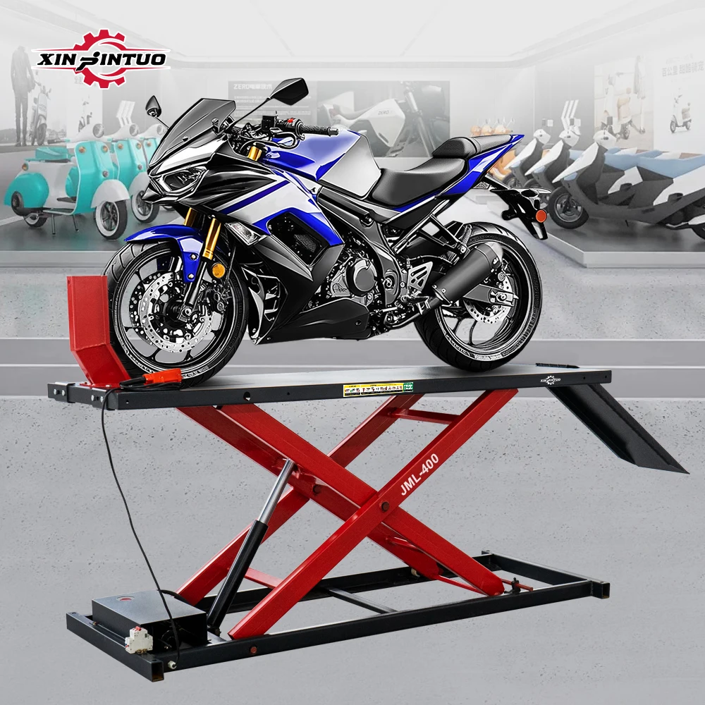 Motorcycle Lift CE Wholesales OEM 880LB CE Hydraulic Scissor Steel Motorcycle Lifter Table Bed Repair Motorcycle