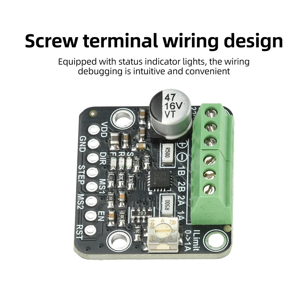 STSPIN220 Micro Stepper Motor Driver Module 1.3A Adjustable Current 1 256 Microstep Breakout Board For 3D Printer Robot PTZ Cam