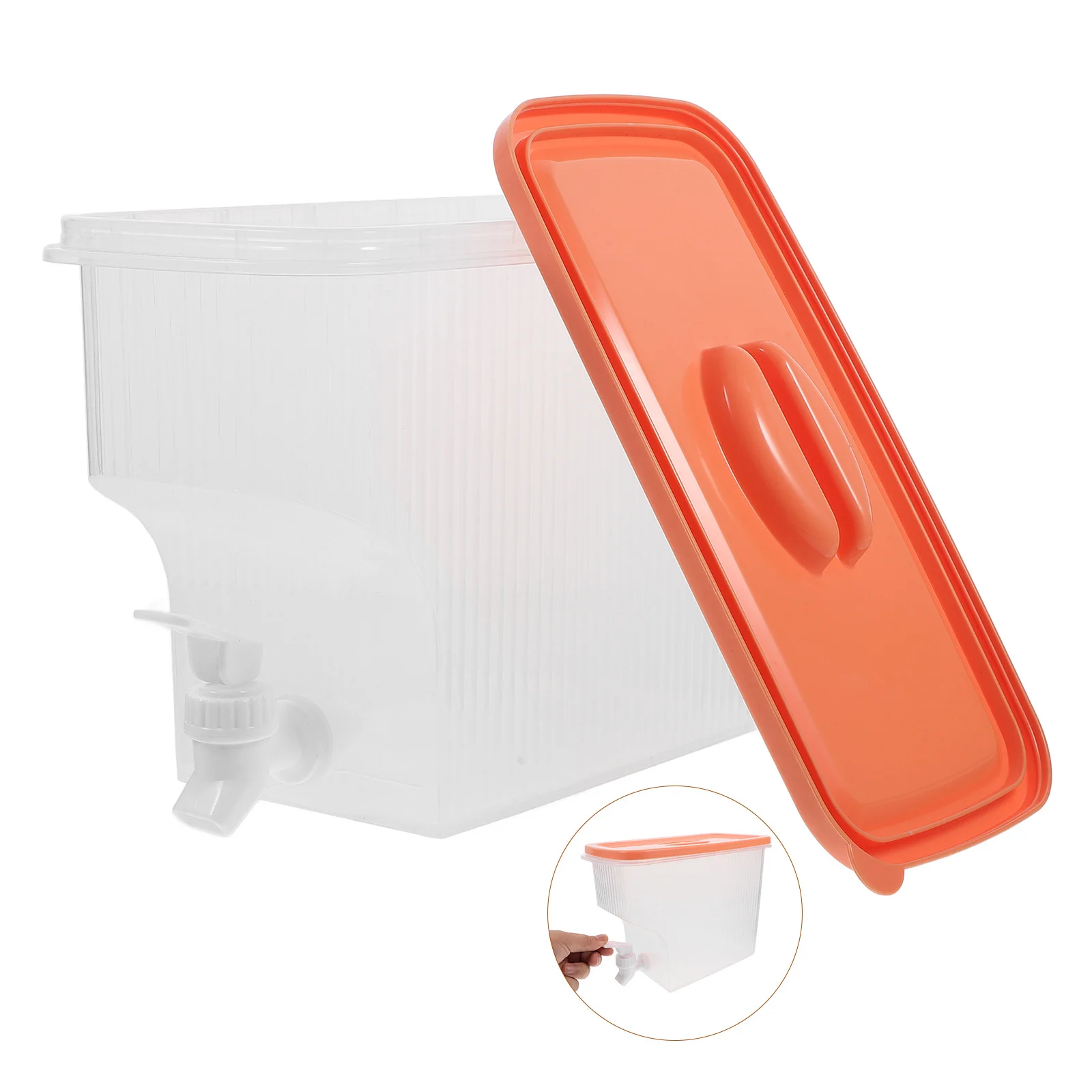 

Plastic Beverage Dispenser 5L Large Capacity With Spigot For Cold Drinks Ice Tea Lemonade Juice Party Outdoor Indoor Use