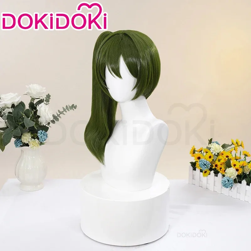 IN MAGAZZINO Parrucca Ubel Anime Frieren: Beyond Journey's End Cosplay DokiDoki Ubel Cosplay Donna 45 cm Lungo Capelli Verde Scuro Protezione Gratuita