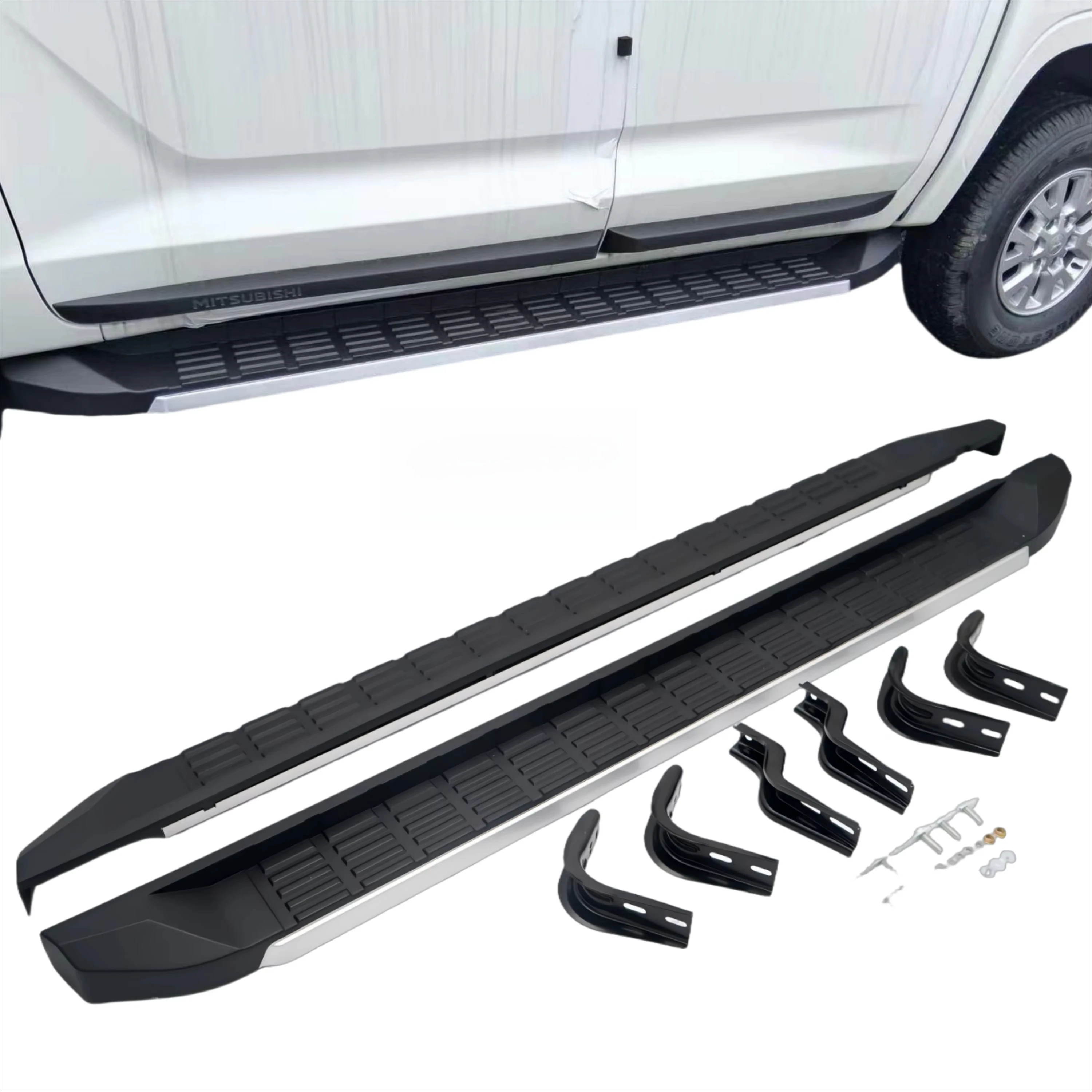 

RUNNING BOARD SIDE STEP NERF BAR for L200 TRITON 2024 2025 RUNNING BOARDS SIDE STEPS NERF BARS
