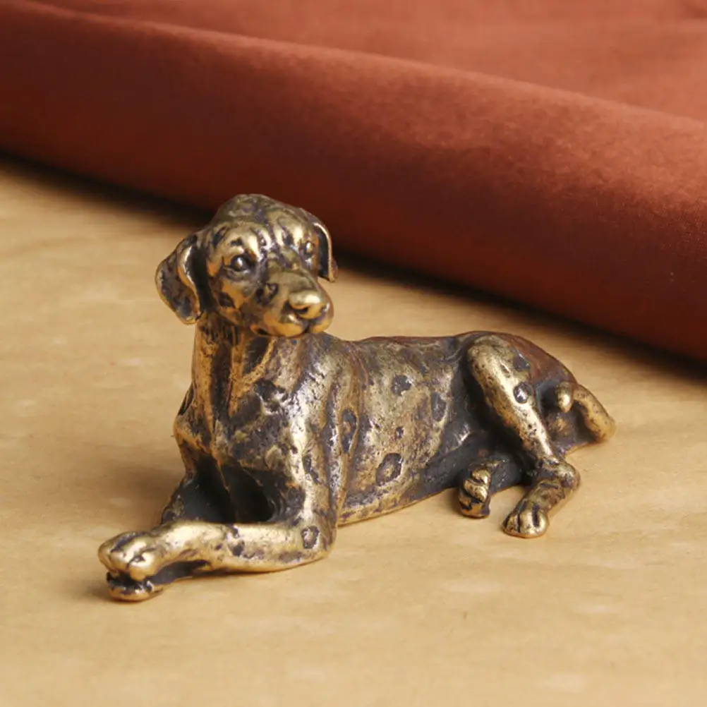 Dog Statue Copper Paperweight Premium Quality Calligraphy Letterweight Portable Desktop Paper Weight Office Use