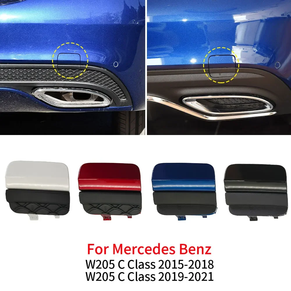 

Car Rear Bumper Tow Hook Cover Cap Accessory Black White Red Blue For Mercedes Benz C Class Sport W205 C180 C200 C220 C250 C300