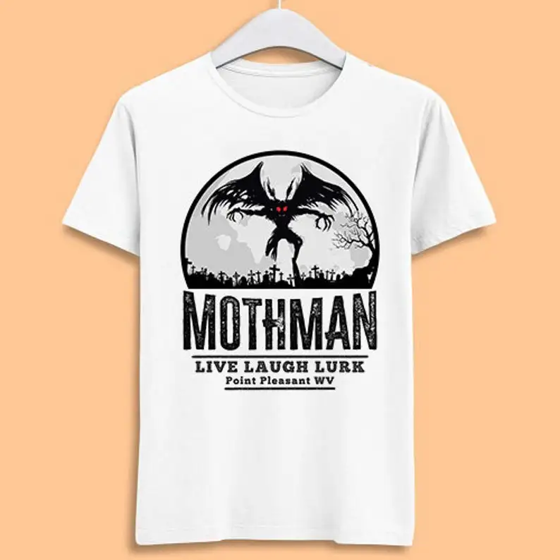 

Mothman Is Real Meme Unisex Design Mens Womens Gift Cool Music Fashion Gamer Top Retro Tee T Shirt 7212