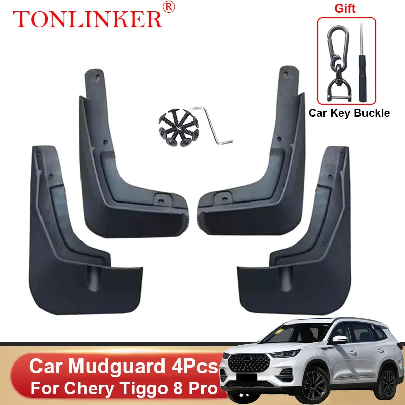 

TONLINKER Car Mudguard For Chery Tiggo 8 Pro 2021 2022- Mudguards Mud Flaps Splash Guards Front Rear Fender Mudflaps Accessories