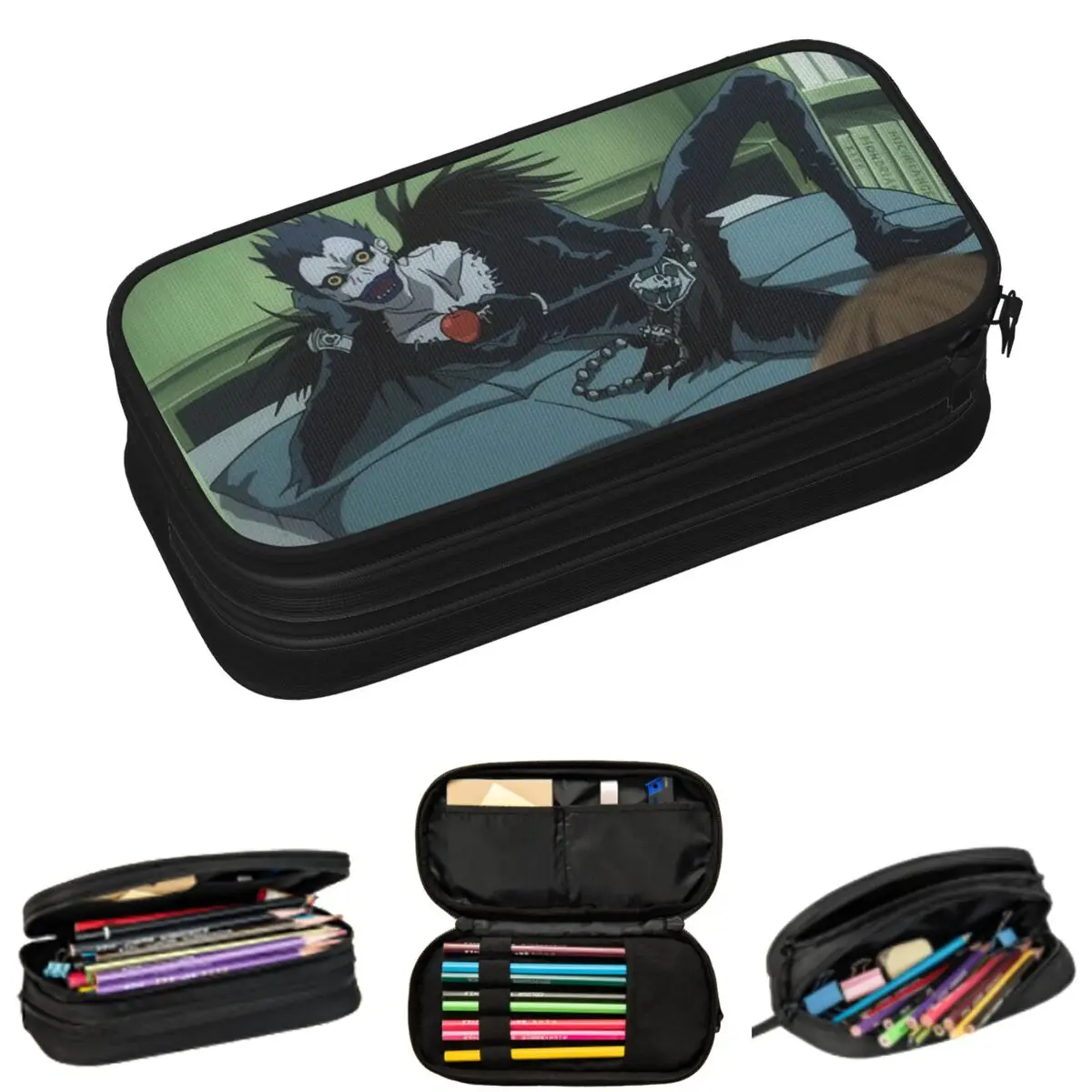 Deaths Notes Ryuk Anime Pencil Cases for Students School Pen Box Pencil Bag Big Capacity Pencil Pouch