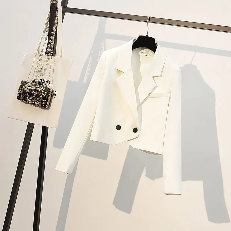 2025 Women's Blazers Spring and Autumn New Short Casual Slim Suit Solid Jacket Woman Blazer Femme