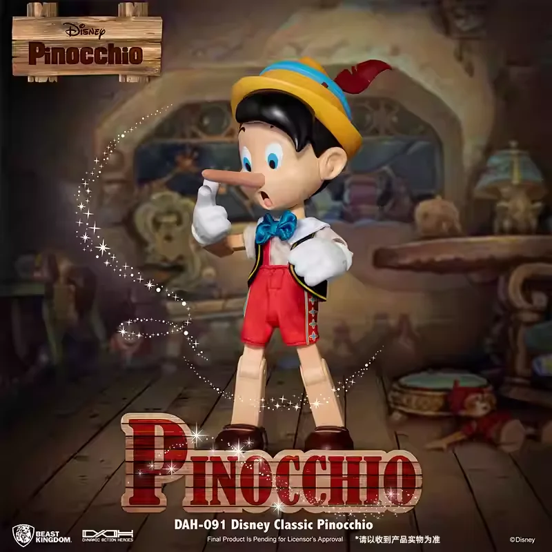 Original Beast Kingdom DAH-091 Classic Pinocchio Action Figures Anime Peripheral Trendy Toys Collection Kids Birthday Gifts