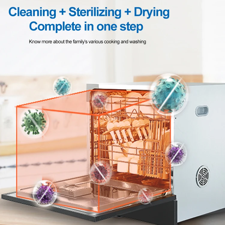 Hot Sale Smart Home Dishwasher Industrial Restaurant Countertop Dishwasher for Sale & Sets ISO9001 CE CN;GUA Electric 220 Davosa