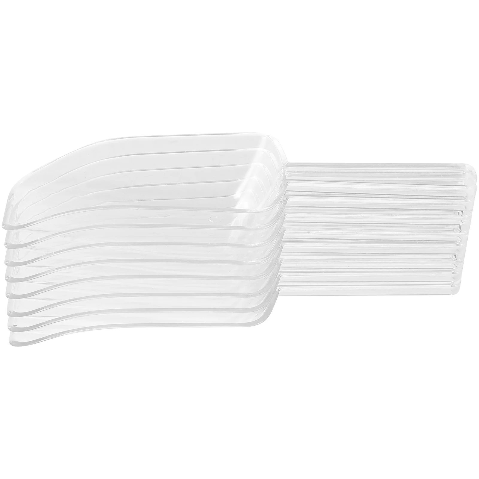 

12Pcs Plastic Scoop Mini Clear Dessert Flour Rice Beans Shovel for Supermarket Use