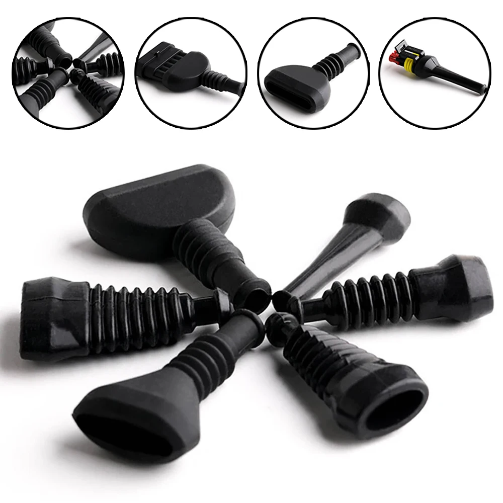 1/5/10/20Pcs 2P/3P/4P/5P/6P Waterproof Electrical Automotive Wire Cover Silicone Sleeve Harness Fit for AMP 1.5 connector Serie