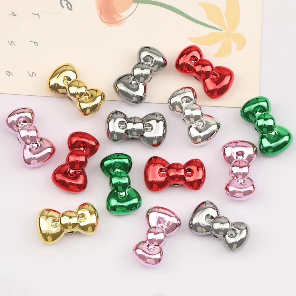 

Cordial Design 100Pcs 15*26MM DIY Beads/Hand Made/UV CCB Effect/Bowknot Shape/Jewelry Findings & Components/Acrylic Loose Bead