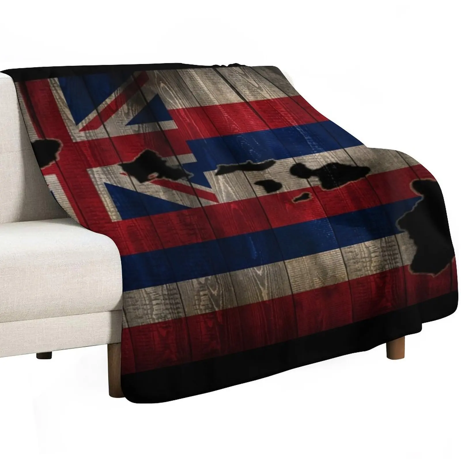 Hawai'i Flag with Hawaiian Islands by Hawaii Nei All Day Throw Blanket Sofa Travel Kid'S Baby Luxury Thicken Blankets