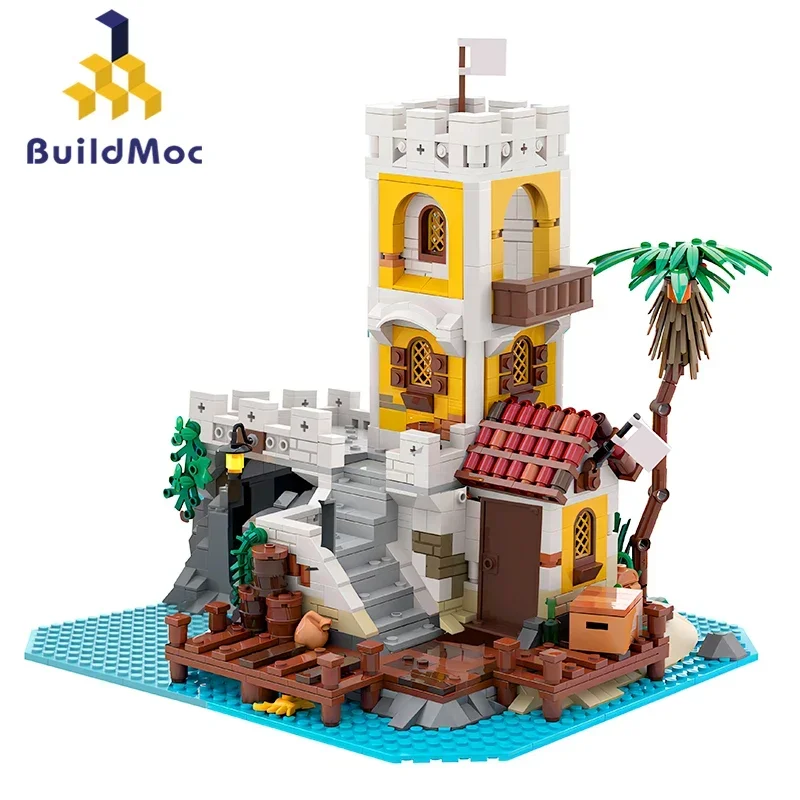 BuildMoc Pirates Bay 6263 Imperial Trading Post Building Blocks 6277 Eldorado Fortress Outpost Remake Bricks Birthday Toys Gifts