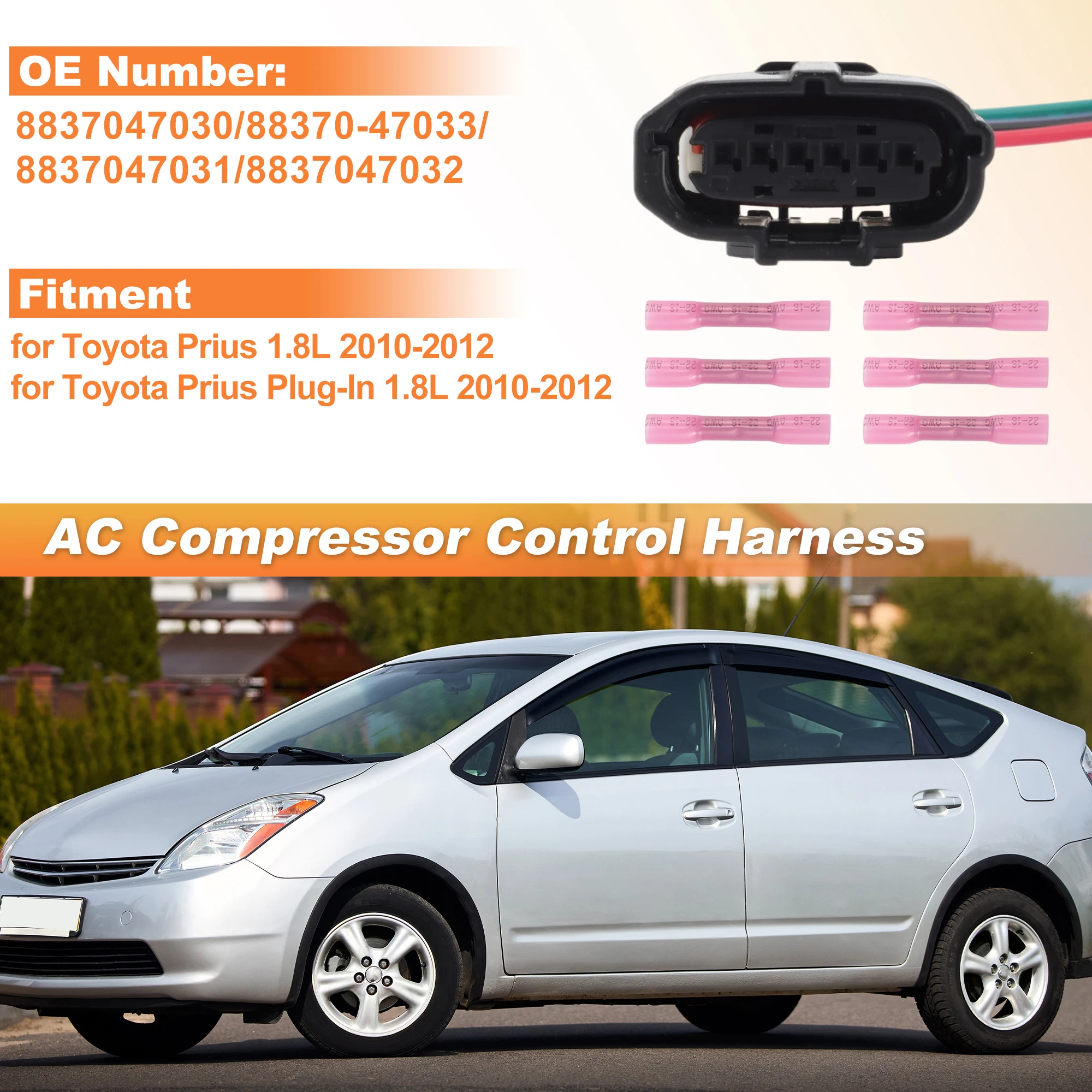 UXCELL A/C Compressor Control Valve Plug for Toyota Prius 10-12