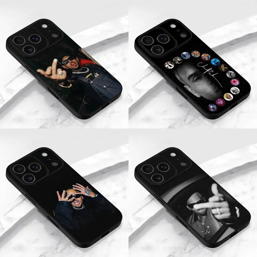 

C-Chris Brown Breezy Phone Case For iPhone 17,16,15,14,13,12,11,Pro,Max,Plus,E,Air,Mini Protective Black Cover
