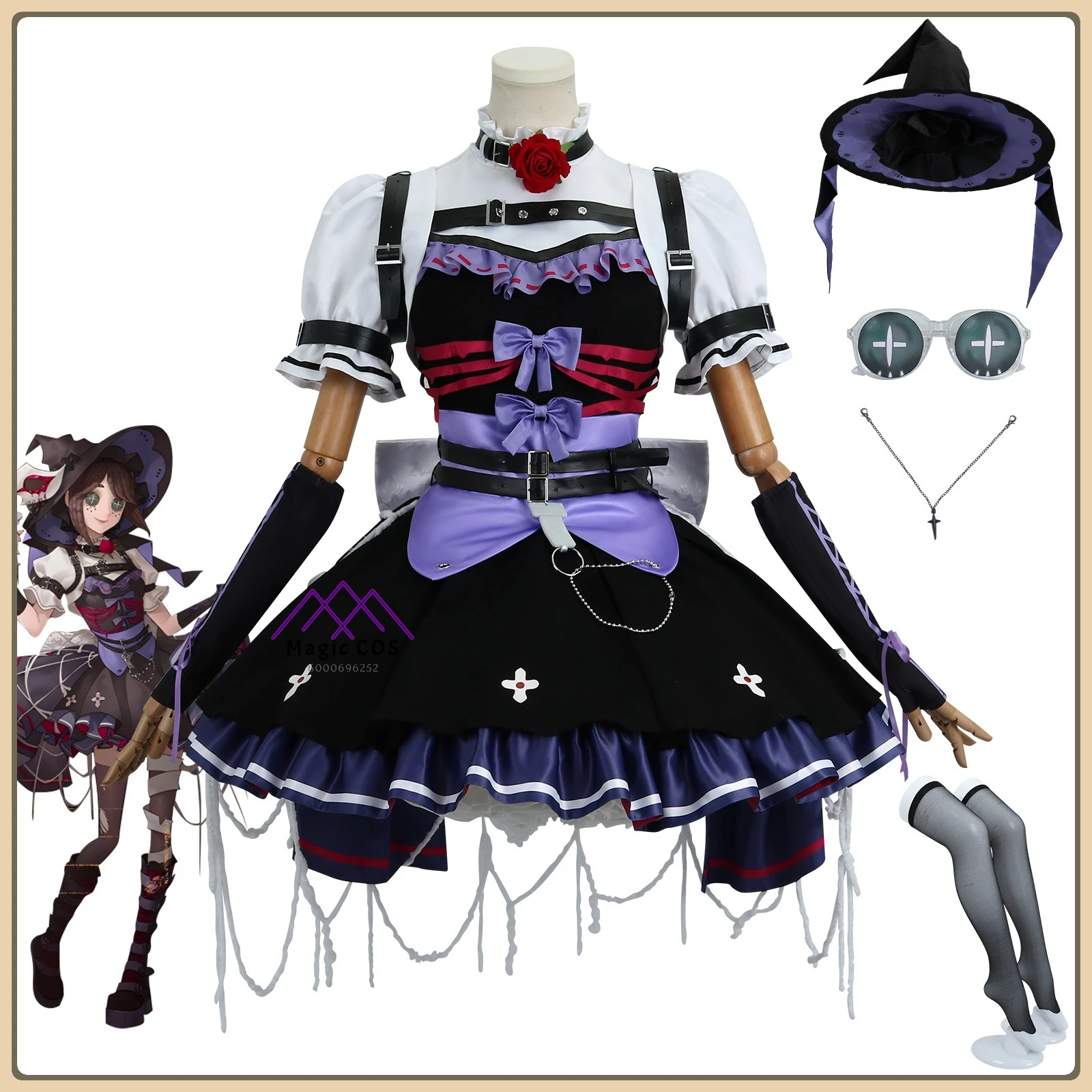 

Identity V Gardener Cosplay Costume "Japanese Concert" Polyester Cake Gown High Quality Anime Outfit for Women Comic Con Party