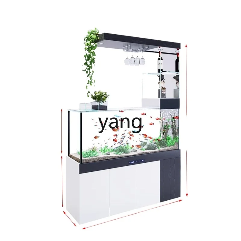 

LH living room small ecological TV cabinet next to the bottom filter glass tank aquarium