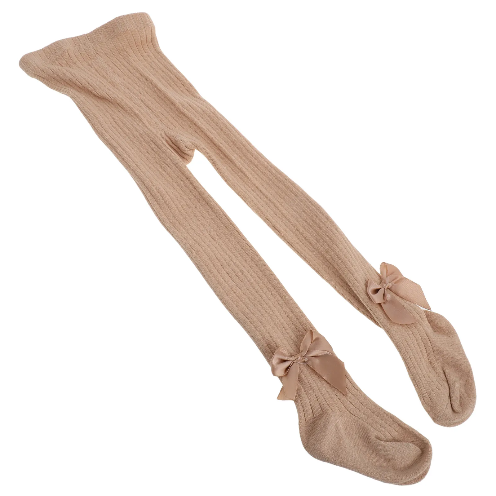 1Pair Baby Girl Bow Ribbed One-Piece Leggings Knee High Socks Toddler Long Socks Newborn Infant Soft Stockings