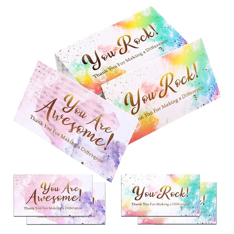 200PCS You Are Awesome Cards Colorful Thank You Thank You Note Card For Making A Difference Card