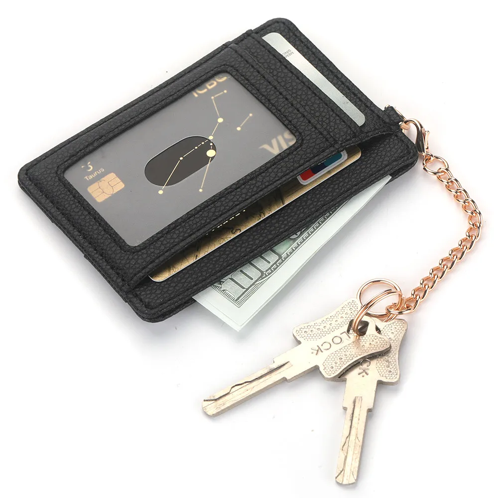 حاملي بطاقات الائتمان البسيطة والرحيلة والهوية الشفافة ونوافذ حافظة بطاقات رفيعة محفظة للنساء والرجال غطاء بطاقة العمل