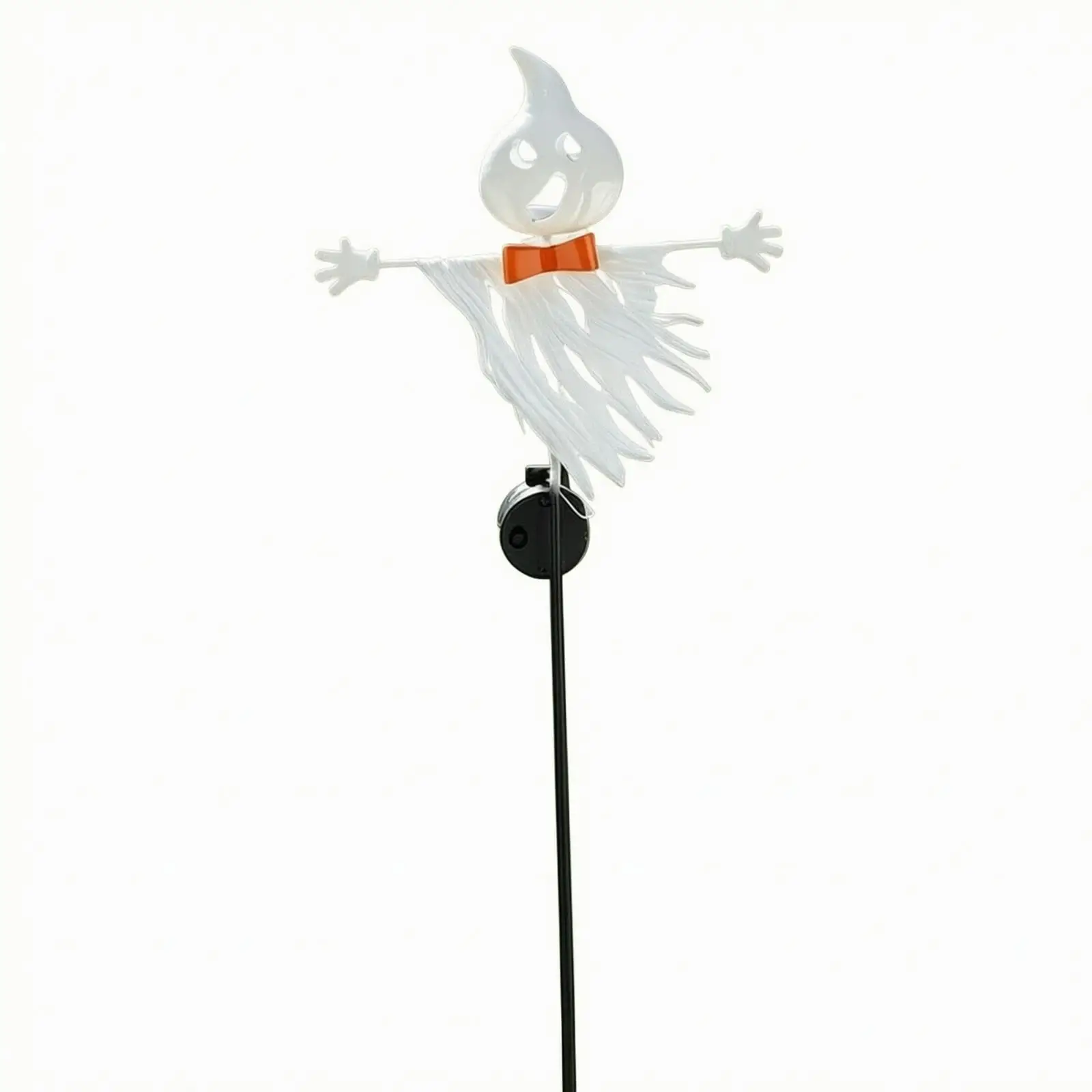 Solar Ghost Stake Light for Outdoor Garden Decor Weather Resistant Iron Lawn Ornament Halloween