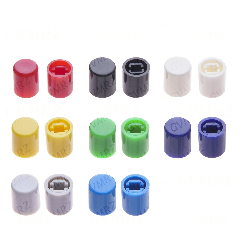 20PCS gray purple Black Red A11 Yellow Blue Green Cap cap are suitable for A03 PS-22F03 6pins Directly key switch self-locking