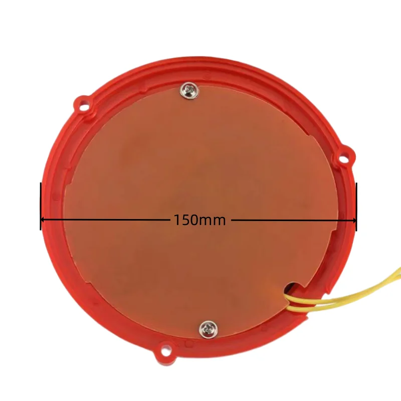 DC12V DC24V AC220V 150mm 6 inch Dia Schools Fire Alarm Round Shape Electric Bell Red