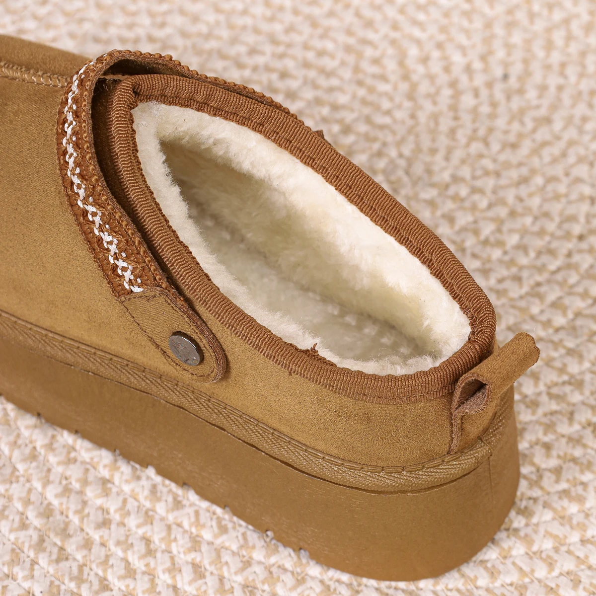 Damenstiefel 2026 Neue Australische Winter-Wärmeschuhe aus Baumwolle, Bequeme Modische Wasserdichte Knöchelstiefel mit Fell, Damen-Schneestiefel – Detail 3