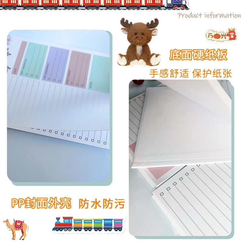 52 Sheets To Do List Notebook Spiral Notepad Daily Planning Hourly Scheduling Notebook School Supplies Stationery