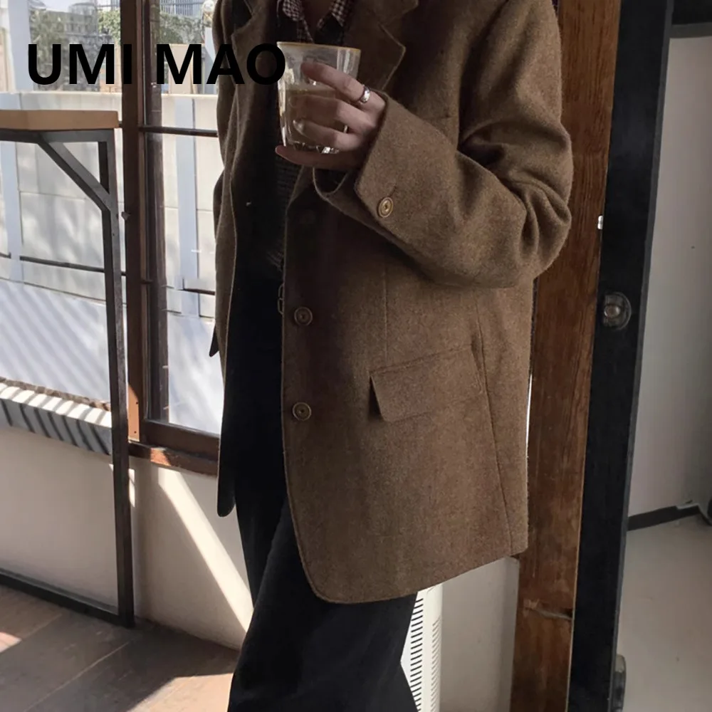 

UMI MAO шерстяное пальто элитный шерстяной пиджак женский элитный стиль Dongdaemun женская одежда осенне-зимняя куртка